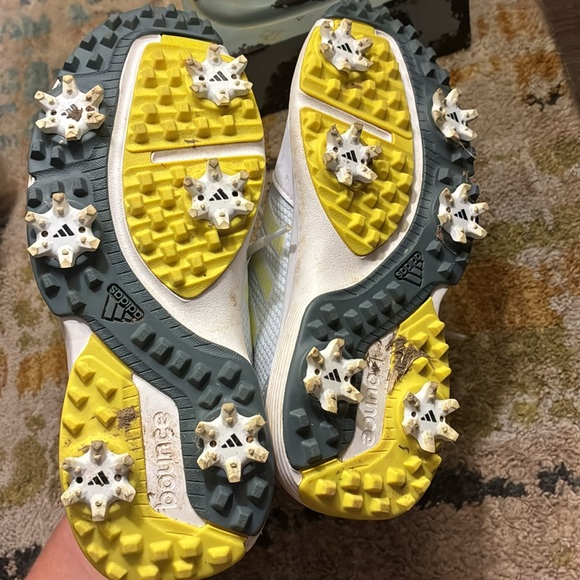 Adidas White and Gray Sneakers Comfortable Athletic Design for Golf - Picture 7 of 8